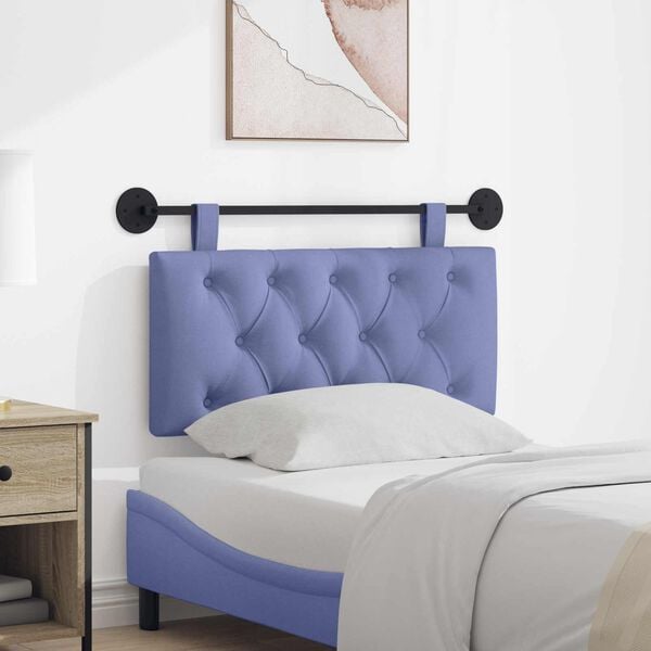 vidaXL T&ecirc;te de lit suspendue Bleu denim 90 x 55 x 7 cm tissu