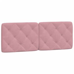 vidaXL Coussin de t&ecirc;te de lit rose 140 cm velours