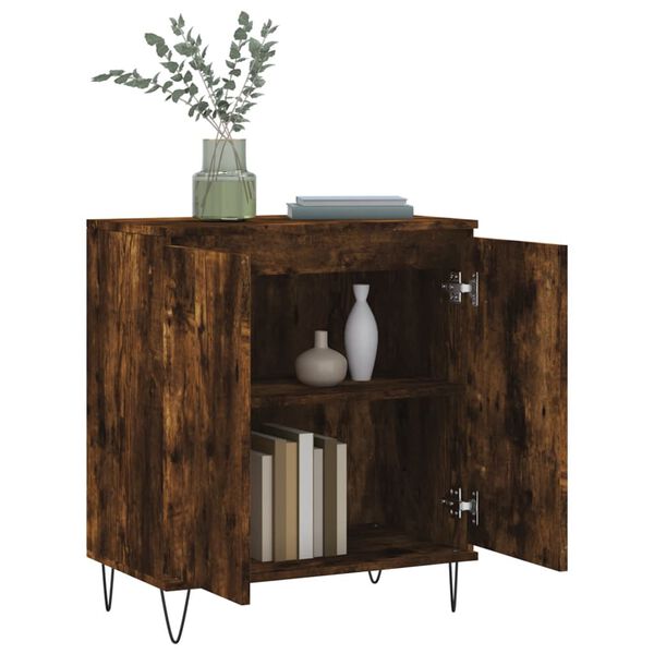 vidaXL Buffet Chêne fumé 60x35x70 cm Bois d'ingénierie