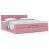 VidaXL Cadre de lit ottoman avec matelas rose 160x200 cm velours