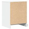 vidaXL Armoire de chevet avec lumières LED blanc bois d'ingénierie