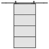 vidaXL Porte coulissante kit de quincaillerie noir 102,5x205 cm