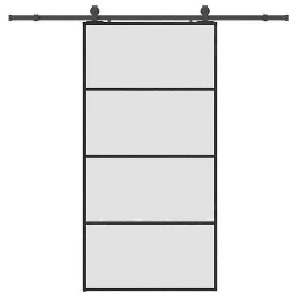 vidaXL Porte coulissante kit de quincaillerie noir 102,5x205 cm