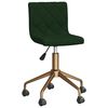 vidaXL Chaises pivotantes &agrave; manger lot de 2 vert fonc&eacute; velours