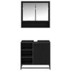 vidaXL Ensemble de mobilier de salle de bain 2 pcs Ch&ecirc;ne noir