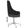 vidaXL Chaise pivotante de bureau Noir Tissu