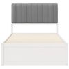 vidaXL Cadre de lit avec t&ecirc;te de lit rembourr&eacute;e Gris clair