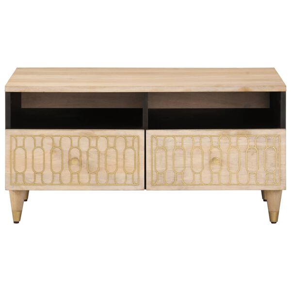 vidaXL Table basse 80x54x40 cm bois de manguier massif
