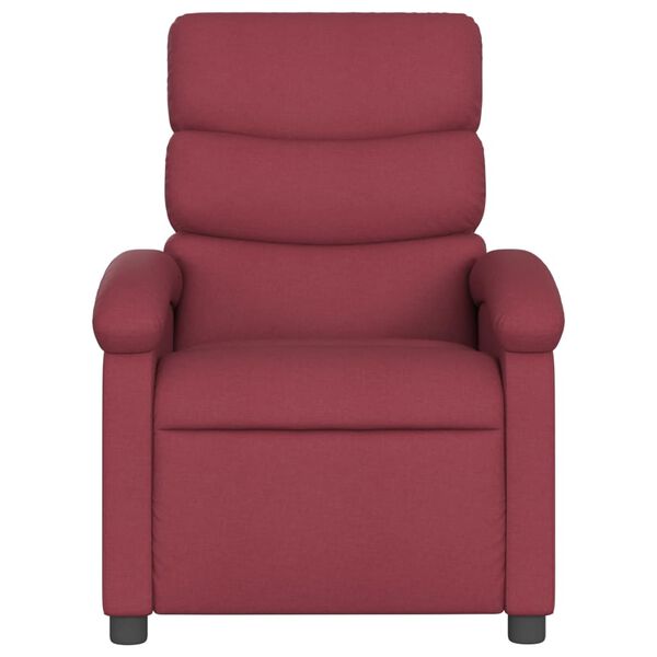 vidaXL Fauteuil inclinable Rouge bordeaux Tissu