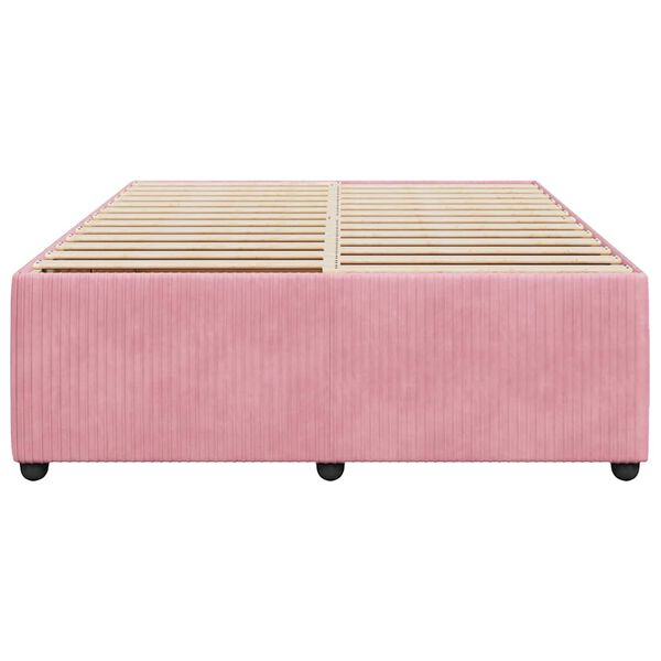 vidaXL Cadre de lit sans matelas rose 160x200 cm velours