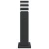 vidaXL Lampadaires d'ext&eacute;rieur avec sortie 3 pcs noir 50 cm aluminium