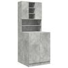 vidaXL Armoires pour machine &agrave; laver 2pcs gris b&eacute;ton bois ing&eacute;nierie