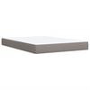 vidaXL Sommier &agrave; lattes de lit avec matelas Taupe 140x190 cm Tissu