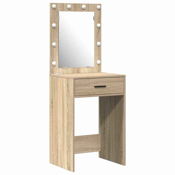 vidaXL Table de Toilette avec tiroir 3 pcs Marron 40 x 41 x 135 cm