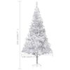 vidaXL Arbre de Noël artificiel pré-éclairé/boules argenté 210 cm PET