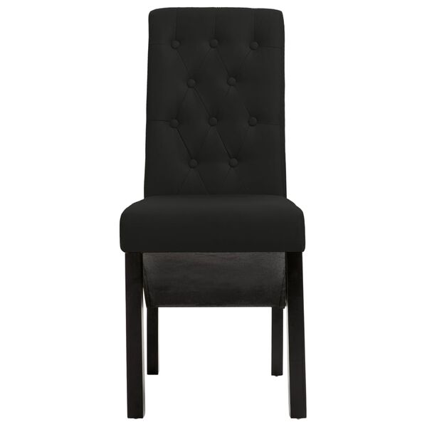 vidaXL Chaises &agrave; manger lot de 6 noir tissu