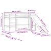 vidaXL Lit mezzanine d'enfants sans matelas avec toboggan 80x200 cm