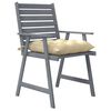 vidaXL Chaises &agrave; manger d'ext&eacute;rieur et coussins lot de 4 Acacia massif