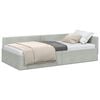 vidaXL Cadre de lit d'angle Gris clair 90 x 190 cm Velours