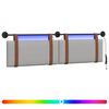 vidaXL T&ecirc;te de lit suspendue Avec lumi&egrave;re LED Gris nuage PU antique