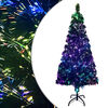 vidaXL Sapin de No&euml;l artificiel avec support vert 240 cm fibre optique