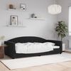vidaXL Lit de repos sans matelas noir 100x200 cm velours