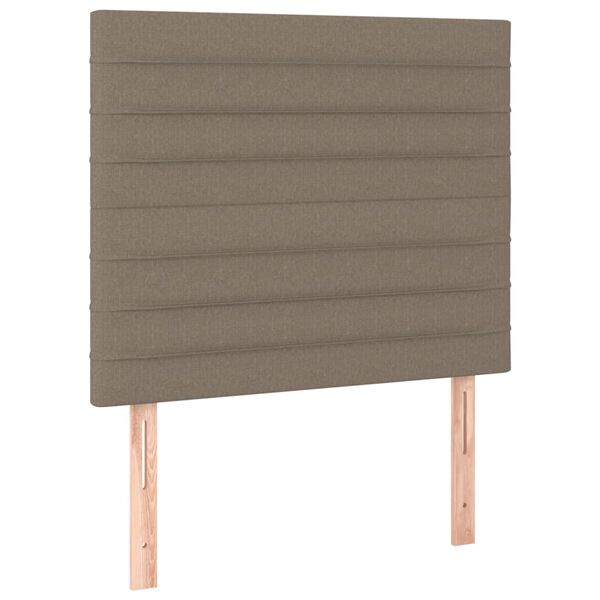 vidaXL T&ecirc;te de lit &agrave; LED Taupe 80x5x118/128 cm Tissu