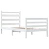 vidaXL Cadre de lit sans matelas bois de pin massif 100x200 cm blanc
