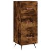 vidaXL Buffet haut Ch&ecirc;ne fum&eacute; 34,5x34x180 cm Bois d'ing&eacute;nierie