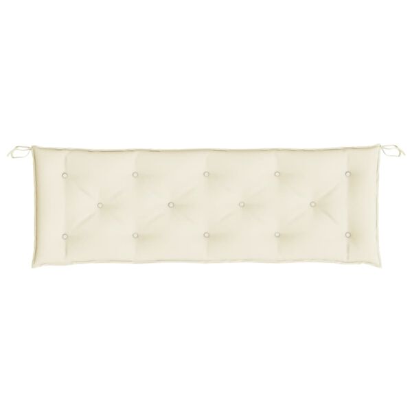vidaXL Coussin de banc de jardin cr&egrave;me 150x50x7 cm tissu oxford