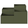 vidaXL Cache-pot de jardin Vert olive 100 x 100 x 48 cm Acier