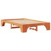 vidaXL Cadre de lit Brun cire 120 x 200 cm Pin massif