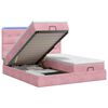 vidaXL Lit coffre avec matelas et LED Rose 200 x 200 cm Velours