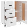 vidaXL Buffet Blanc brillant 69,5x34x90 cm Bois d'ingénierie