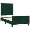vidaXL Cadre de lit sans matelas vert fonc&eacute; 100x200 cm velours