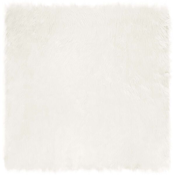 vidaXL Tapis en fausse Tafalla Blanc 200 x 200 cm Polyester