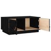 vidaXL Table basse Noir 80x50x35 cm Bois massif de pin