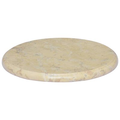 vidaXL Dessus de table Crème Ø40x2,5 cm Marbre