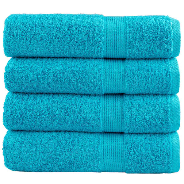 vidaXL Essuie-mains de qualit&eacute; sup&eacute;rieure SOLUND 4 pcs turquoise