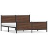 vidaXL Cadre de lit en m&eacute;tal sans matelas ch&ecirc;ne marron 193x203 cm
