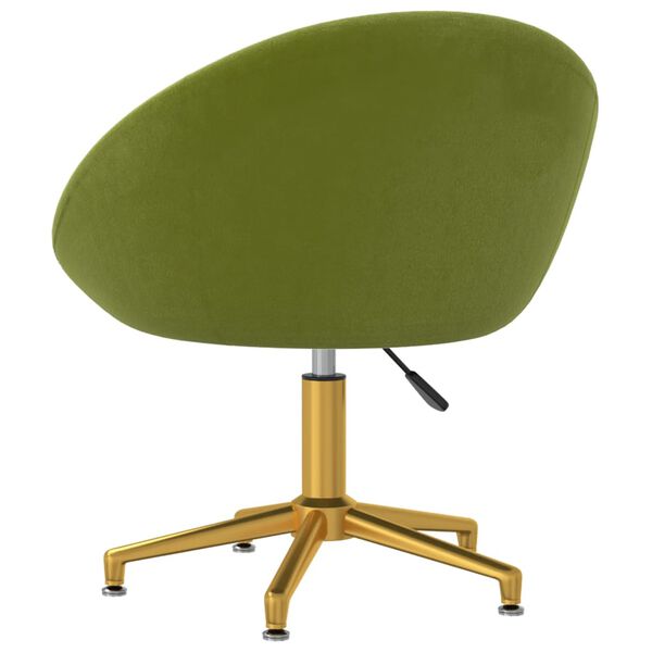 vidaXL Chaise de salle &agrave; manger Vert clair Velours