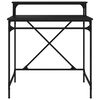 vidaXL Bureau noir 80x50x90 cm bois d'ingénierie et fer