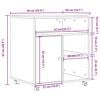 vidaXL Support d'imprimante avec roulettes chêne fumé 60x50x67 cm