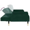 vidaXL Canap&eacute;-lit avec coussins vert fonc&eacute; velours