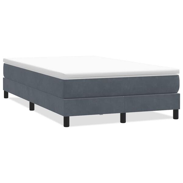 vidaXL Sommier à lattes de lit sans matelas gris foncé 120x210 cm