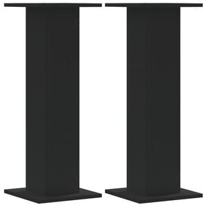 vidaXL Supports de haut-parleurs 2 pcs noir bois d'ing&eacute;nierie