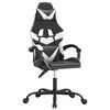 vidaXL Chaise de jeu Noir et blanc Similicuir