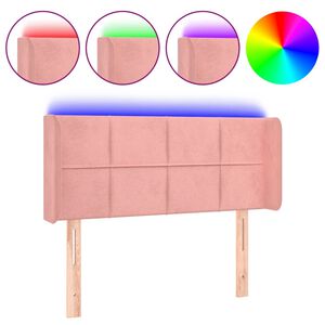 vidaXL T&ecirc;te de lit &agrave; LED Rose 83x16x78/88 cm Velours