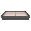 vidaXL Cadre de lit sans matelas gris bois massif 140x190 cm