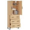 vidaXL Buffet haut Ch&ecirc;ne sonoma 69,5x34x180 cm Bois d'ing&eacute;nierie